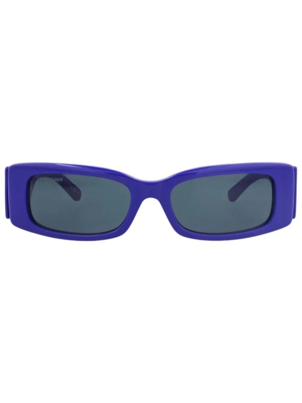 New Balenciaga Women's Sunglasses Square Rectangle Recycled Acetate Frame Blue